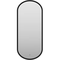 Зеркало Brevita Saturn SAT-Dro1-050-black 50x115 см, с LED-подсветкой, сенсорным выключателем, черный матовый