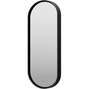 Изображение товара зеркало brevita saturn sat-dro1-050-black 50x115 см, с led-подсветкой, сенсорным выключателем, черный матовый