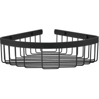 Полка для ванной Grocenberg AC0091BL 21x21 см, угловая, черный матовый
