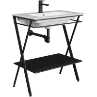 Консоль для раковины черный матовый Kerama Marazzi Piano Next PIA.N.75\BLK