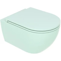 Унитаз подвесной GSG Like LKWCSO024 безободковый, бирюзовый глянец