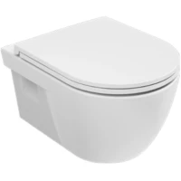 Унитаз подвесной AQUAme AQM2011 безободковый, с сиденьем микролифт, белый глянец