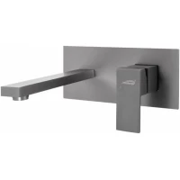 Смеситель для раковины Hansberge H688BG встраиваемый, графит