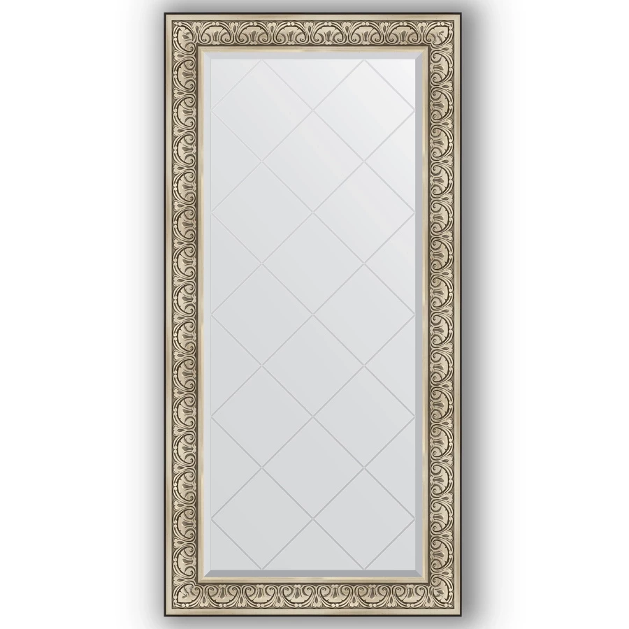 Зеркало 80х162 см барокко серебро Evoform Exclusive-G BY 4295 - фото 1