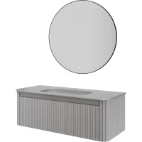 Комплект мебели Armadi Art Voi Luna 782-120-R-L + 786-120-L + 545-100-B 122 см, подвесной, серый матовый