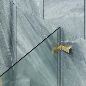 Изображение товара шторка на ванну maybahglass mgv-655-3 70,5 см r, профиль золотой матовый, стекло матовое