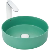 Раковина-чаша WeltWasser Elbach 3134 MG 10000004514 35,5x35,5 см, накладная, зеленый матовый