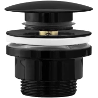 Донный клапан для раковины Rea REA-A4100 универсальный, черный глянец