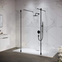 Неподвижная перегородка 100 см RGW WA-052B (WA-016B+2Z-071B) Walk-in 35105210-14 прозрачное