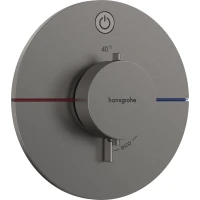 Термостат для душа Hansgrohe ShowerSelect Comfort S 15553340 встраиваемый, черный хром матовый