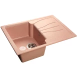 Изображение товара кухонная мойка розовый granfest standart gf-s680l