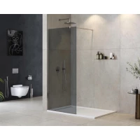 Душевая перегородка Cezares Liberta LIBERTA-L-1-80-120-GR-Cr 80 см, профиль хром, стекло графитовое