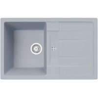 Кухонная мойка TopZero Susanna 780.500-49 Titan 78x50 см, серый металлик