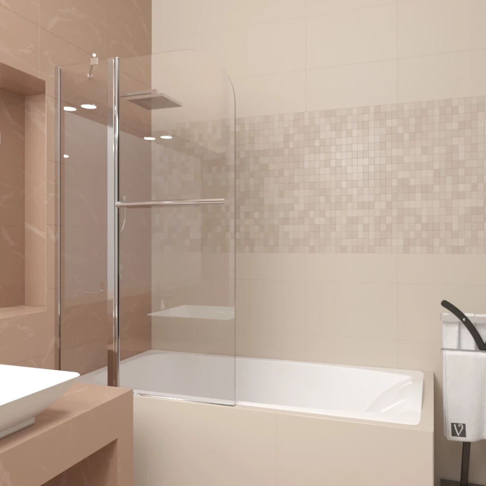 

Шторка для ванны 77 см Veconi Palau PL81-80-01-19C1 прозрачное