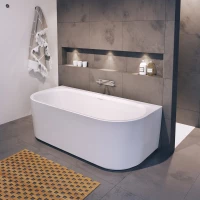 Акриловая ванна Riho Desire Wall Fall Velvet B089011105 180x84 см, белый матовый