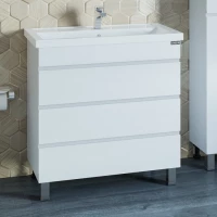 Тумба белый глянец 80 см Санта Марс 700185