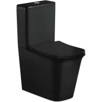 Унитаз-компакт Ceruttispa Arno CT9827 безободковый, с сиденьем микролифт, черный матовый