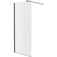 Душевая перегородка Knotlor Velum WI090CG0GM 90 см, профиль вороненая сталь, стекло прозрачное