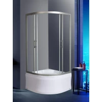 Душевой уголок WeltWasser 90/159 10000004083 90x90 см, профиль матовый хром, стекло прозрачное
