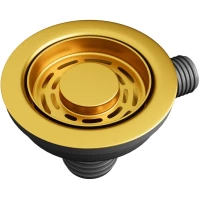Выпуск для кухонной мойки Emar C002-L Golden 3 1/2-40, золотой
