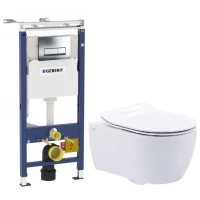 Комплект подвесной унитаз SSWW NC2038 + система инсталляции Geberit 458.125.21.1