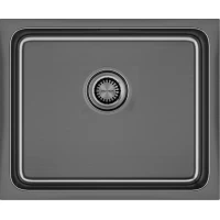 Кухонная мойка Paulmark Vista PM305444-GM 54x44 см, вороненая сталь