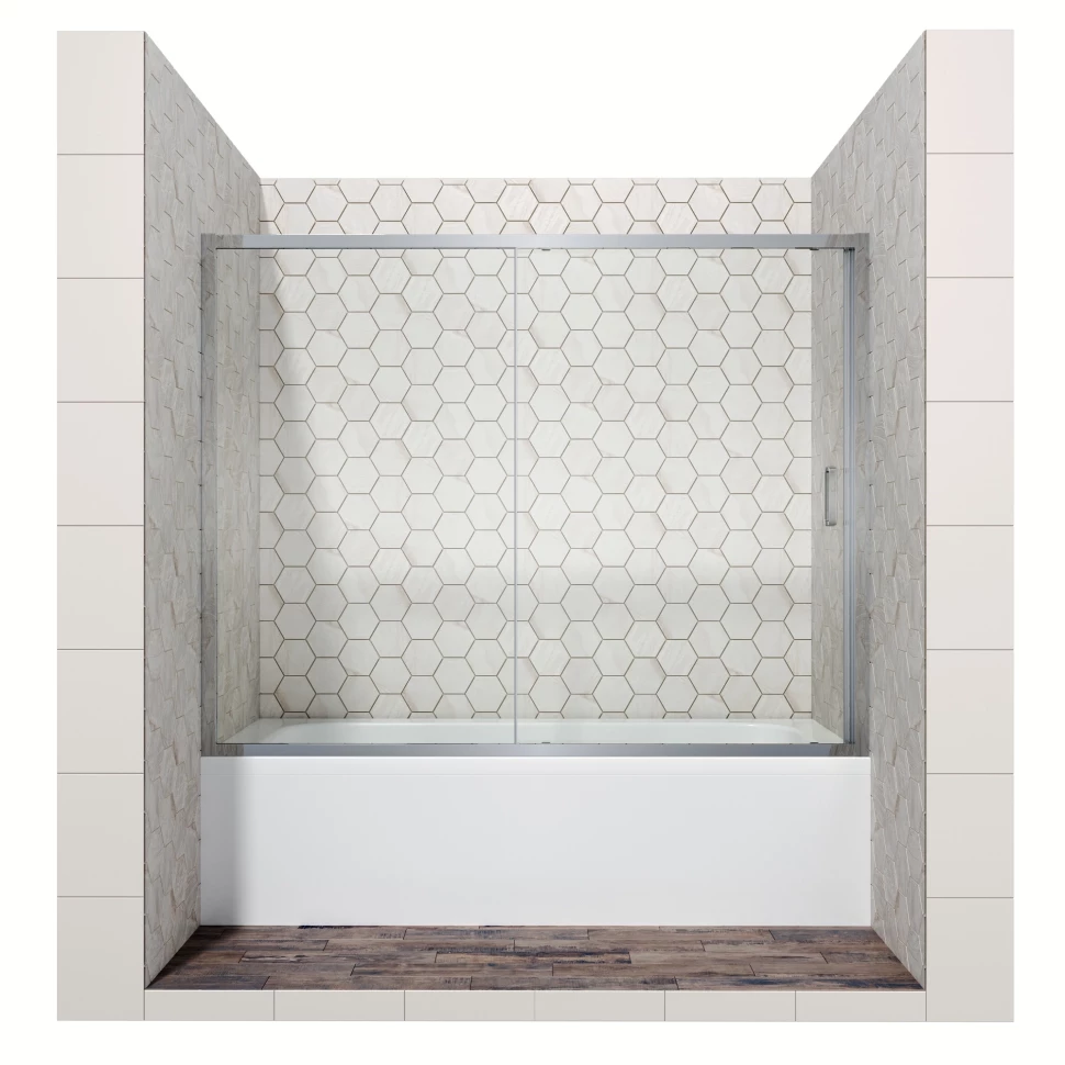 Шторка для ванны 150 см Ambassador Bath Screens 16041104 прозрачное душевая шторка на ванну veconi palau pl 73bl 900х1500 мм прозрачное стекло 4 мм