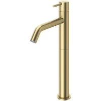 Смеситель для раковины Cezares Leaf LEAF-LC2-L-SR CoolStart, с донным клапаном, золотой матовый