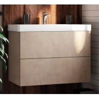 Тумба под раковину Art&Max Verona Push AM-Verona-Push-700-2C-SO-St 69,6 см, подвесная, светлый камень