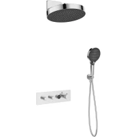 Душевой комплект Cezares Rain RAIN2-SET-T-01 300 мм, с термостатом, хром