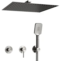 Душевой комплект WasserKRAFT Muritz A9851.98DVR2.350.363.444.100.345BN 400 мм, со смесителем, никель