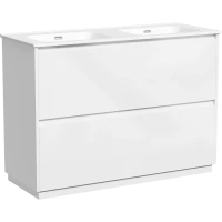 Тумба под раковину Sancos Libra Floor LB120F-2W 119 см, напольная, белый глянец