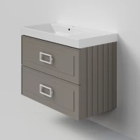 Тумба под раковину La Fenice Cubo Twin FNC-01-CUB-C-90-2 87,6 см, подвесная, бежевый матовый