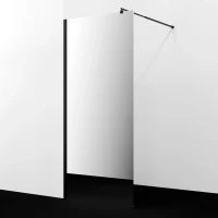 Душевая перегородка WasserKRAFT Rur 30W44MB-MR 100 см, профиль черный матовый, стекло зеркальное