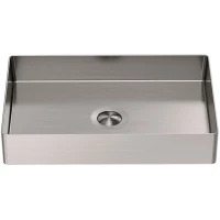 Раковина-чаша Feramolli Sole S402CN 55x35,2 см, накладная, никель матовый