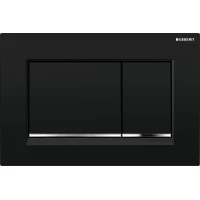 Кнопка смыва Geberit Sigma 30 115.883.KM.1 для инсталляции, черный глянец/хром/черный глянец