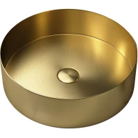 Раковина-чаша Oliveeka 8802-GD 40x40 см, накладная, золотой матовый