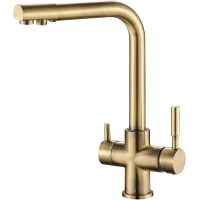 Смеситель для кухни Zorg SH 552 BRONZE с подключением к фильтру, бронза