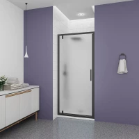 Душевая дверь Veconi Ottimo OP30B-90-07-C9 90 см, профиль черный матовый, стекло матовое