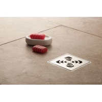 Душевой трап Pestan Confluo Standard Square Mask 2 13000082 144x144/50 мм, с решеткой, перфорированный, хром
