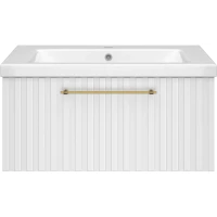 Тумба под раковину Brevita Alicante ALI-09080-0101Я 78,3 см, подвесная, белый матовый