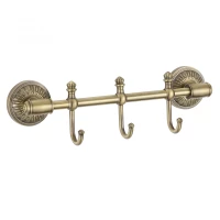 Планка с крючками Savol 66C S-06673C для ванны, бронза