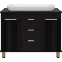 Тумба под раковину Brevita Enfida ENF-06100-0243Я 100 см, напольная, со столешницей, черный матовый