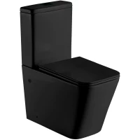 Унитаз-компакт WeltWasser Gelbach 001MT-BL безободковый, с сиденьем микролифт, черный матовый