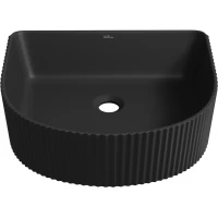 Раковина-чаша Wellsee Festive Fox 317306000 45x40 см, накладная, подвесная, черный матовый