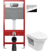 Комплект подвесной унитаз Toto CF CW132Y#NW1 + VC130 + система инсталляции TECE 9300302 + 9240401