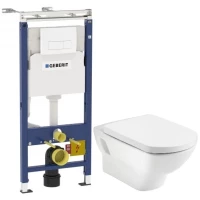 Комплект подвесной унитаз Gala Smart 25172(72595) + 51621 + система инсталляции Geberit 458.125.11.1