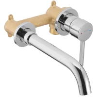 Смеситель для раковины Swedbe Platta 5502 встраиваемый, без донного клапана, хром