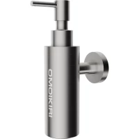 Дозатор для жидкого мыла Omoikiri OM-07-BN 4995089 200 мл, настенный, нержавеющая сталь