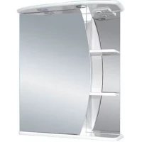 Зеркальный шкаф Misty Луна Э-Лун02060-01СвЛ 60x72 см L, с подсветкой, выключателем, белый глянец